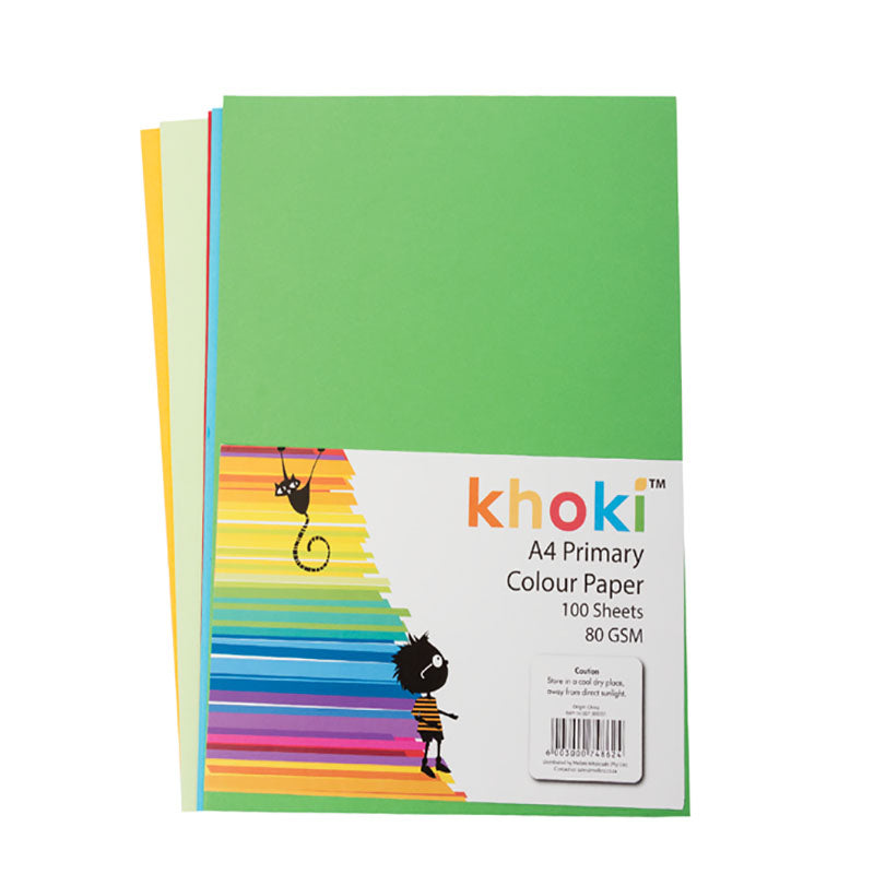 Project Paper - 80 GSM - Assorted Colours - A4 - 100 Sheets