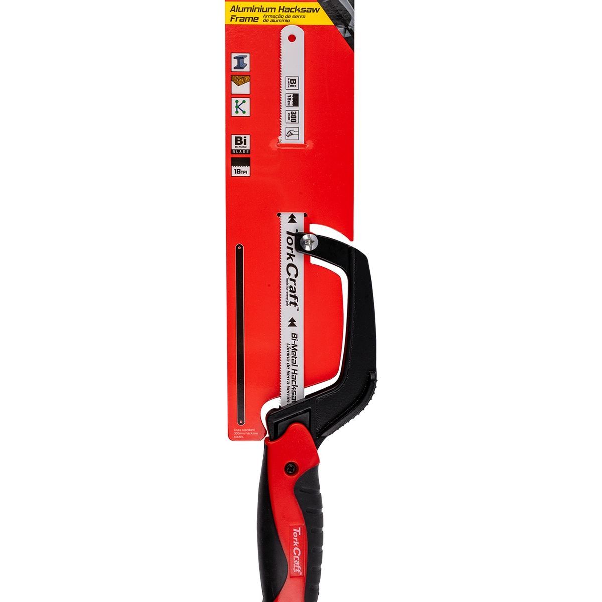 Tork Craft Alumimium Hack Saw Frame 300Mm Mini C/W Blade One Hand