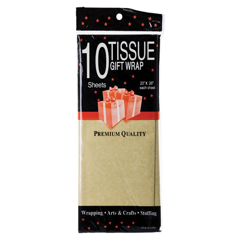 Paper Tissue - Gift Wrap - Gifting - Gold - 50cm x 66cm - 10 Sheets