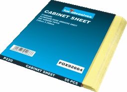 FOX Sand Paper P60 Grit (Cabinet Paper) 50 Sheets