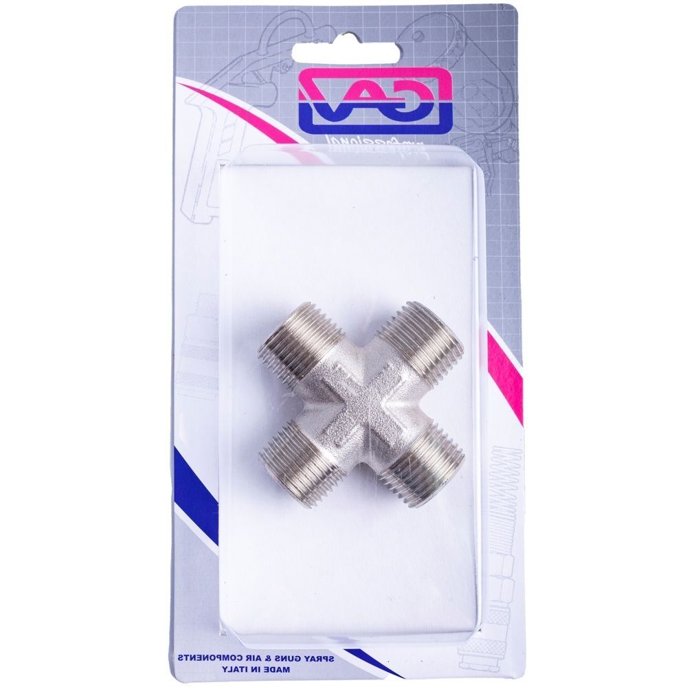 Gav 4-Way Connector 1/2' Mmmm Packaged