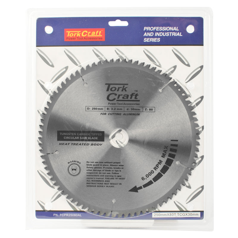 Tork Craft - Blade Tct 250 x 80T 30mm Alum Tcg Negative