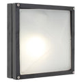 Square Small Bulk Head 210mm Black 1x60w