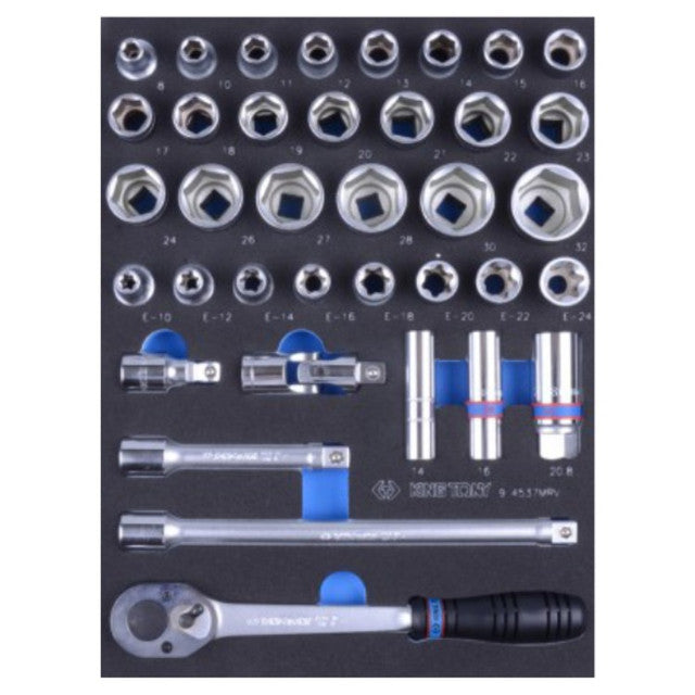 King Tony - Socket Set 37 Piece 1/2' Eva Foam