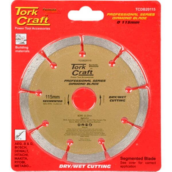 Tork Craft Diamond Blade 115mm Segmented Profesional