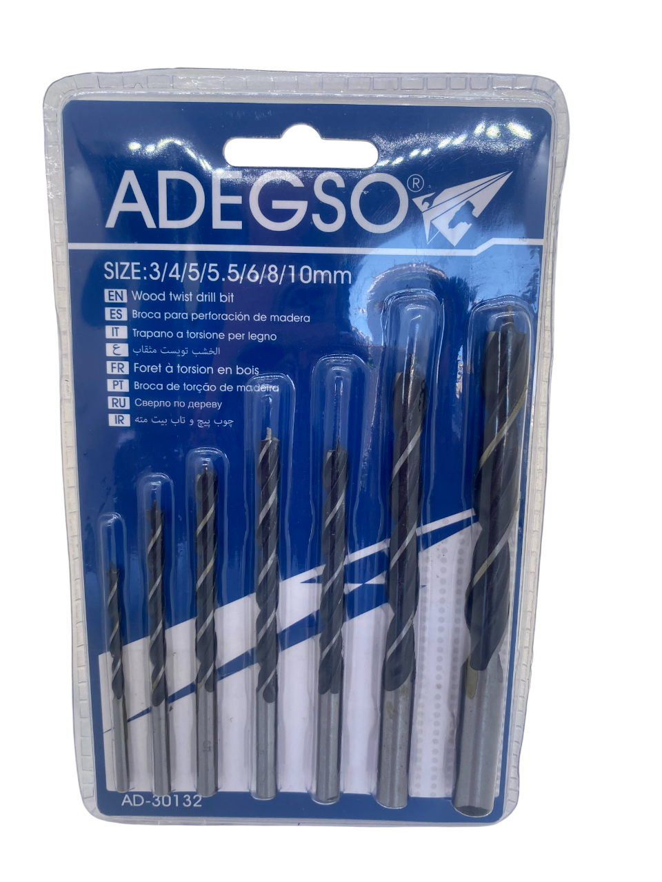 Adegso- Wood Twist Drill Bits- 7 Piece