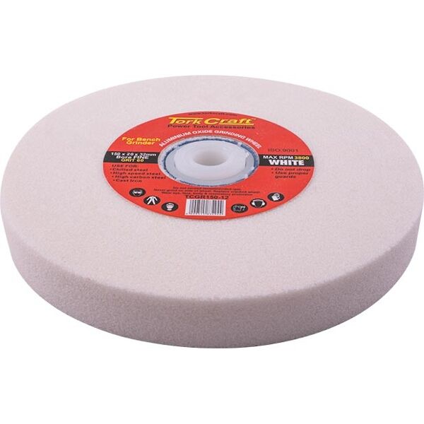 Tork Craft Grinding Wheel 150X20X32mm Bore 60Gr W/Bushes For B/G White