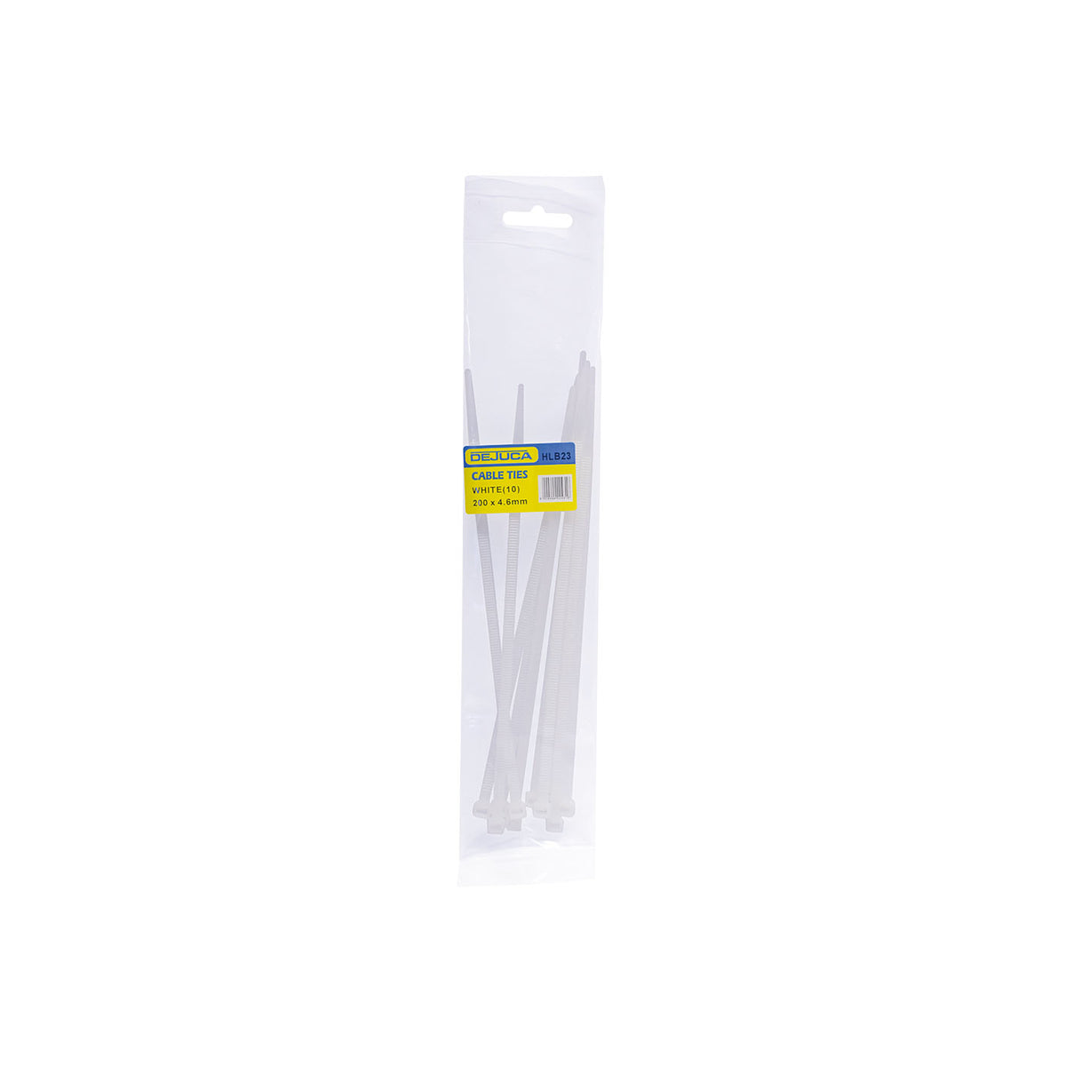 Dejuca - Cable Ties - Natural - 200mm X 4.6mm - 10/pkt