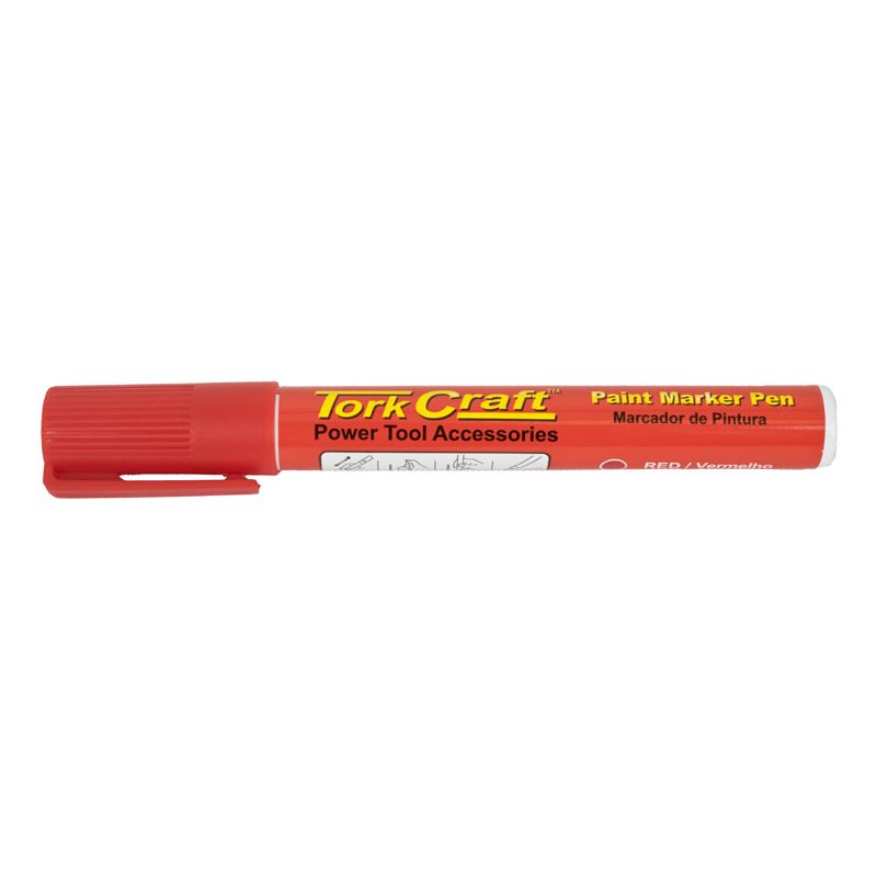 Tork Craft - Paint Marker Pen 1 Piece Red Bulk - 8 Pack