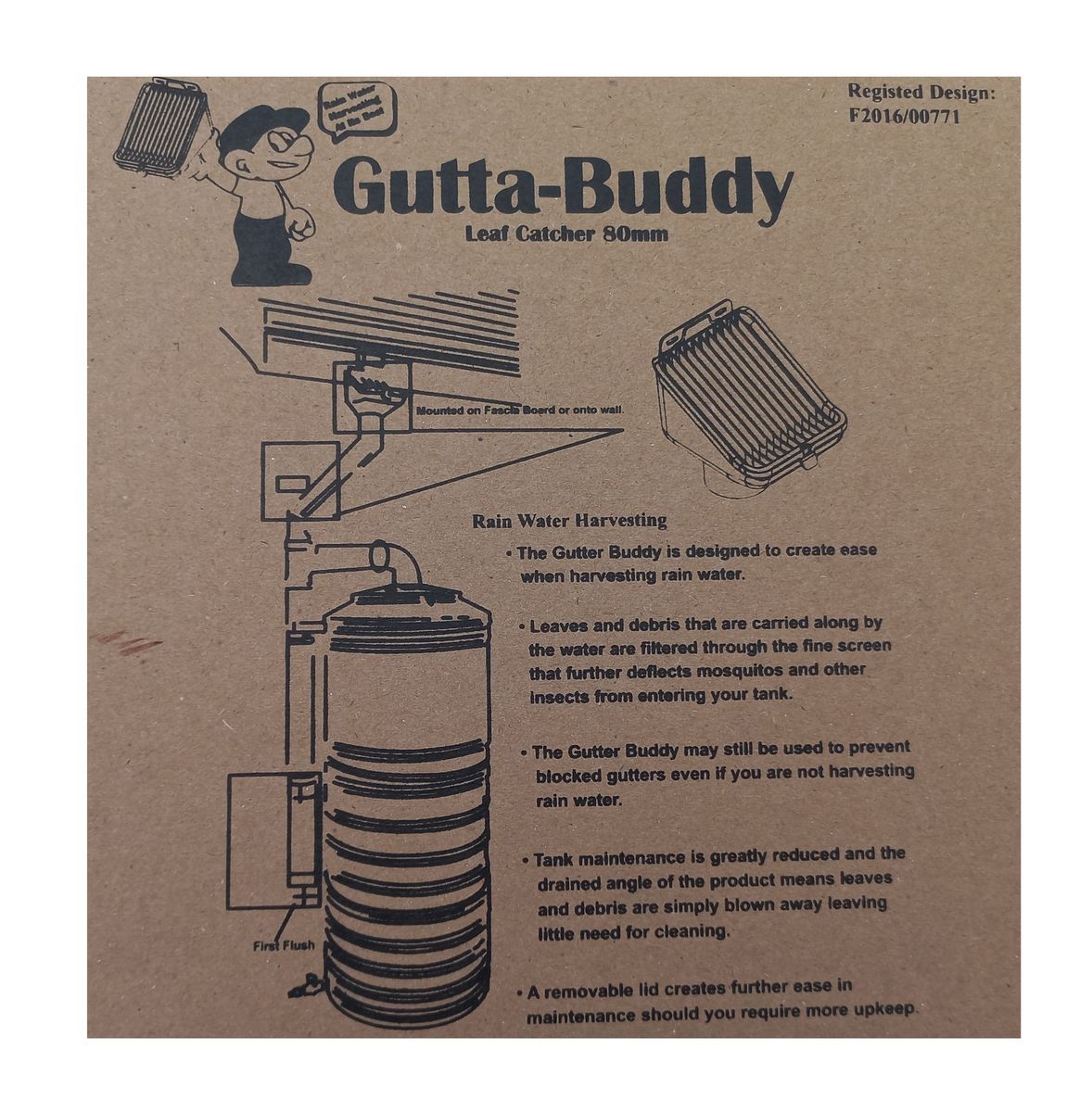 Gutta Buddy - Leaf Catcher Box - Home Improvement - Gutters - White