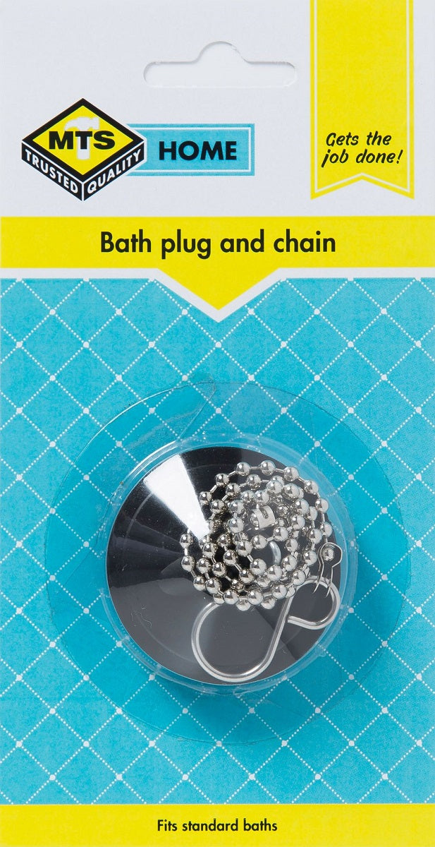 MTS Home Bath Plug & Chain - Black