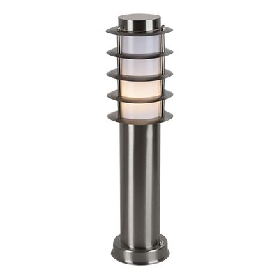 Stainless Steel Grid Pedestal Satin Chrome