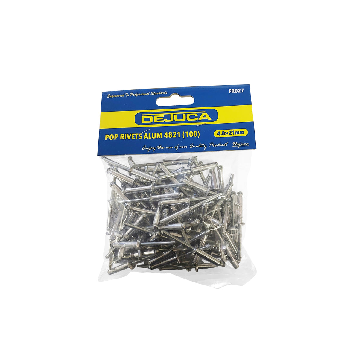 Dejuca - 100 Piece - Aluminium Pop Rivets - 4821