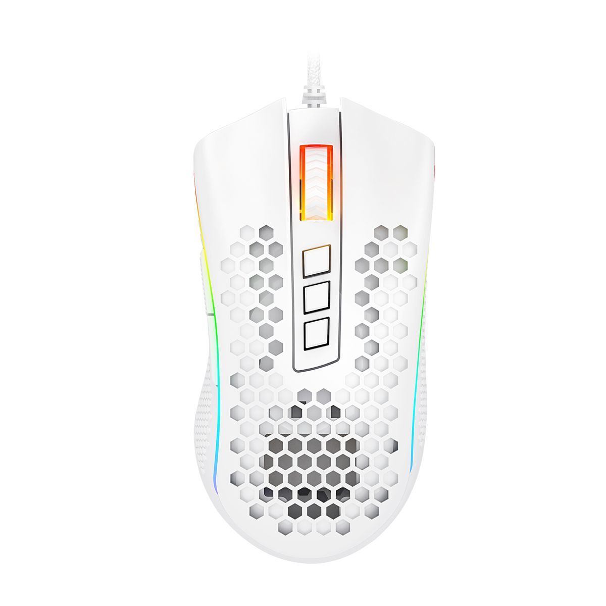 Redragon STORM 12400DPI 7-Button RGB Gaming Mouse - White