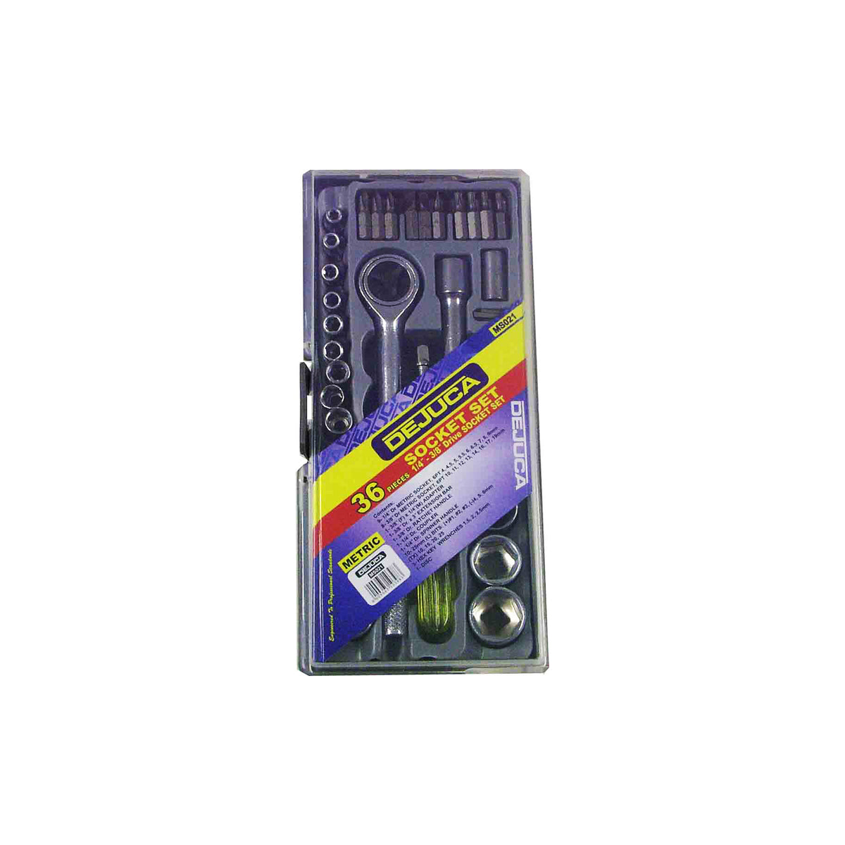 Socket Set - Metric - 1/4 Inch and 3/8 Inch Drive - 36/pce