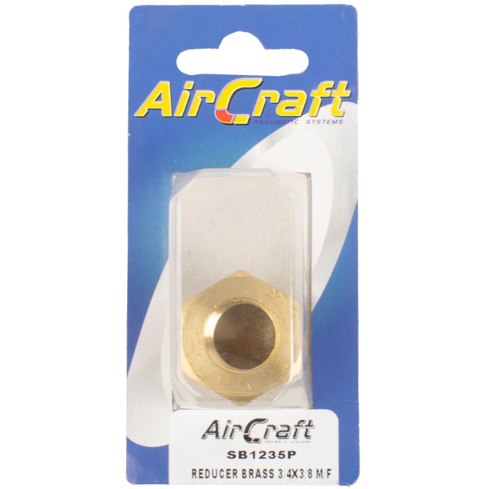 Aircraft - Reducer Brass 3/4 x 3/8 M/F Conical 1 Piece Pack