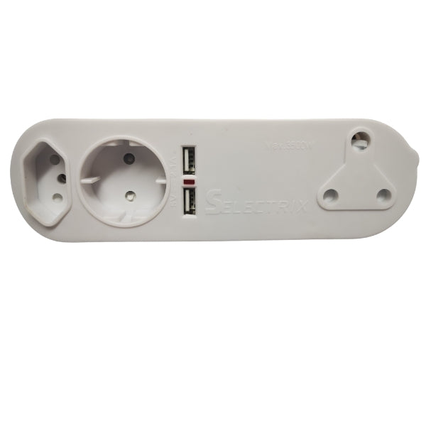 Zenith - Plug Adaptor - (1 x 16 AMP + 2 x 5 AMP + 2 x USB)