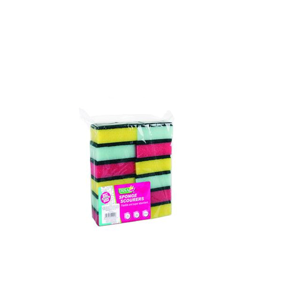 Scourer Foam Green Pad - 12pc - Rainbow