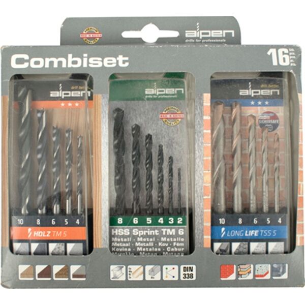 Alpen 3 Set Carton Wood Masonry Hss