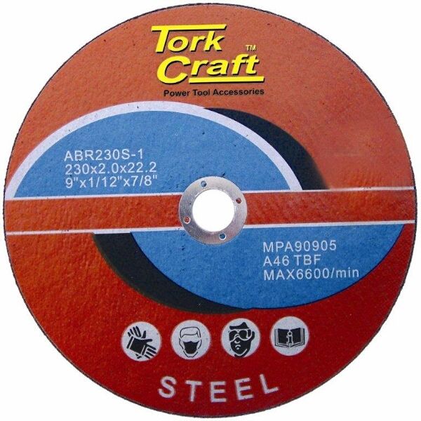 Tork Craft Cutting Disc For Steel 230 x 2.0 x 22.22mm