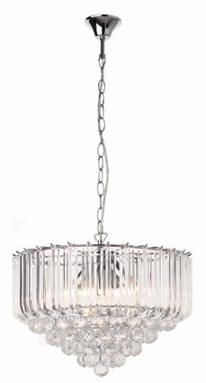 Otis Acrylic 5LT Chandelier Chrome
