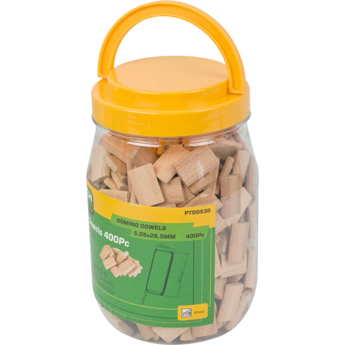 Pro-Tech - Domino Tenon - 400 Piece - Jar - 5.5mm x 28.5mm