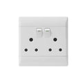 Cbi - Plug Switch Double 4X4 White