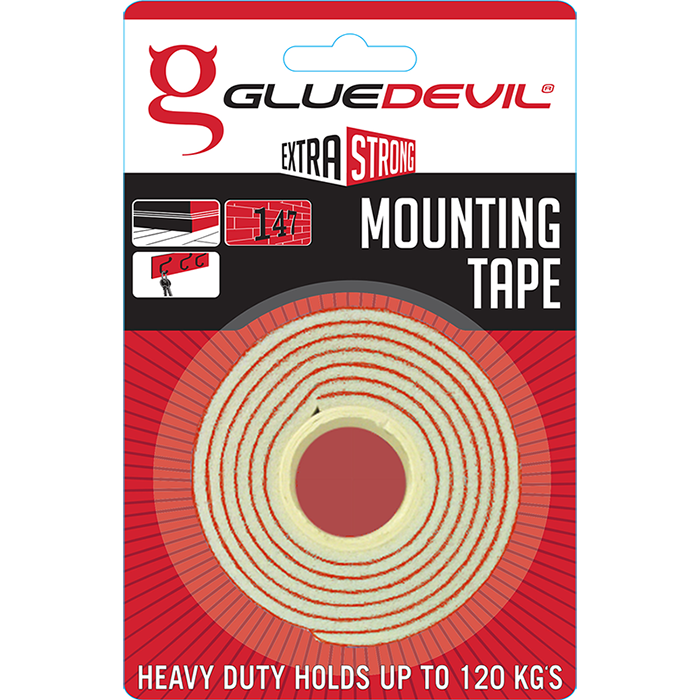 Glue Devil Extra Strong Heavy Duty Mounting Tape 1mmx18mmx1.5m