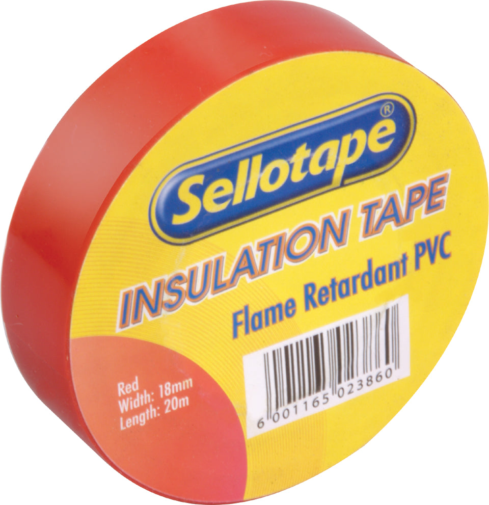 Sellotape Insulation Tape Red 18mm x 20m