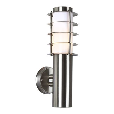 Stainless Steel Grid Wall Light Up/Facing Satin Chrome