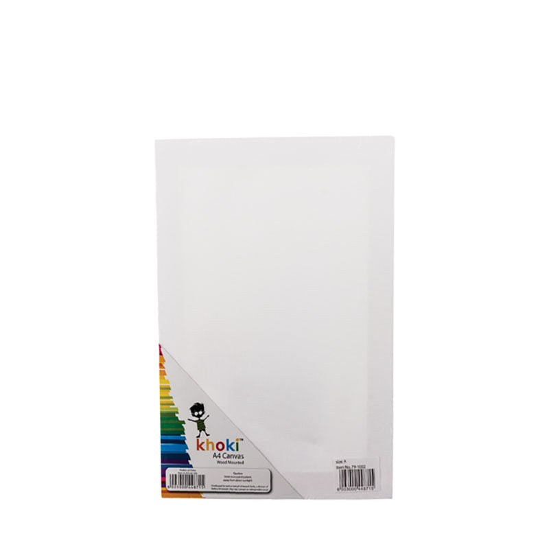 Canvas - Wood Mounted Frame - White - Size A4