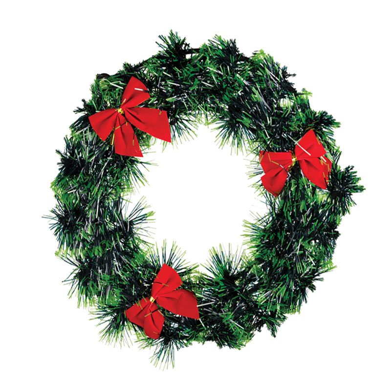 Xmas - Wreath Tinsel - 24cm