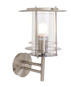 Stainless Steel Wall Light Up Satin Chrome