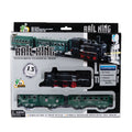 Train Set - Rail King - BPA-Free Plastic - Black & Green - 13 Piece