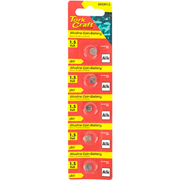 Lr41 Alkaline Coin Battery X5 Pack (Moq 20)