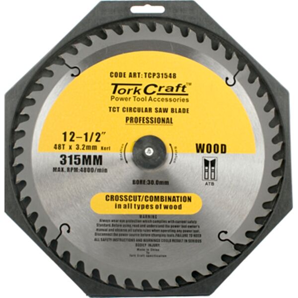 Tork Craft Blade Contractor 315mm X 48T 30mm Bore Circular Saw TCT