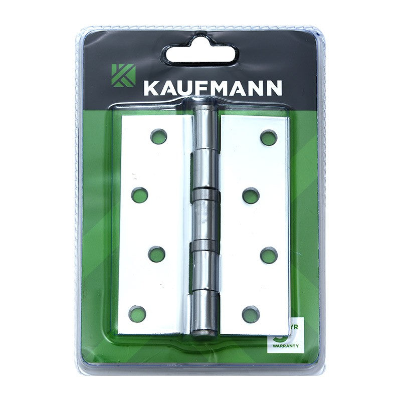 Kaufmann Butt Hinge Ball Bearing 100mm Chrome Plated (Pair)