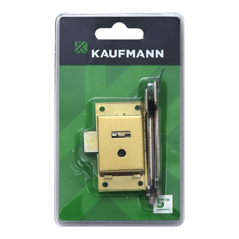 Kaufmann Lock Cupboard 64mm Brass 2 Lever