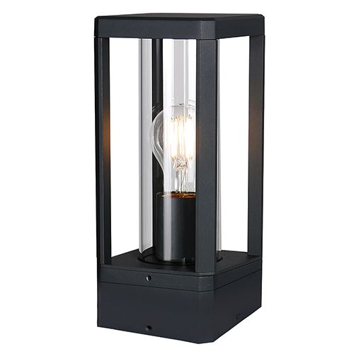 Bhok Ali Square Outdoor Post Top Clear Glass LED