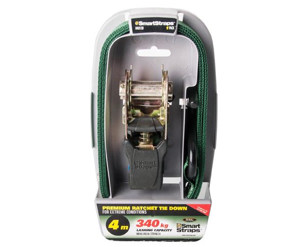 Smart Straps Ratchet Tie Down Pad - Green (4m)