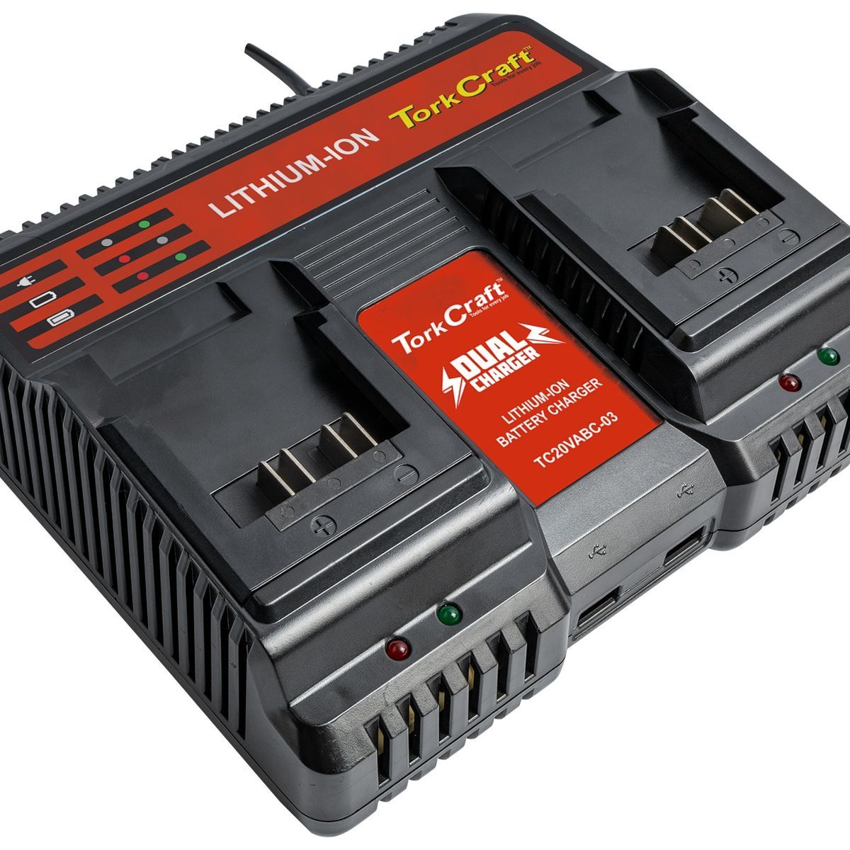 Tork Craft Battery Charger 20V 4.5A Dual Port 220V