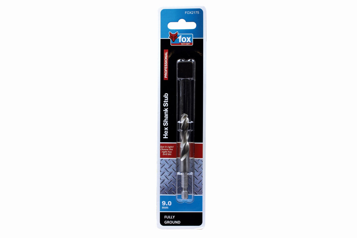 FOX HSS Hex STUB Drill Bit 9.0 X 84mm