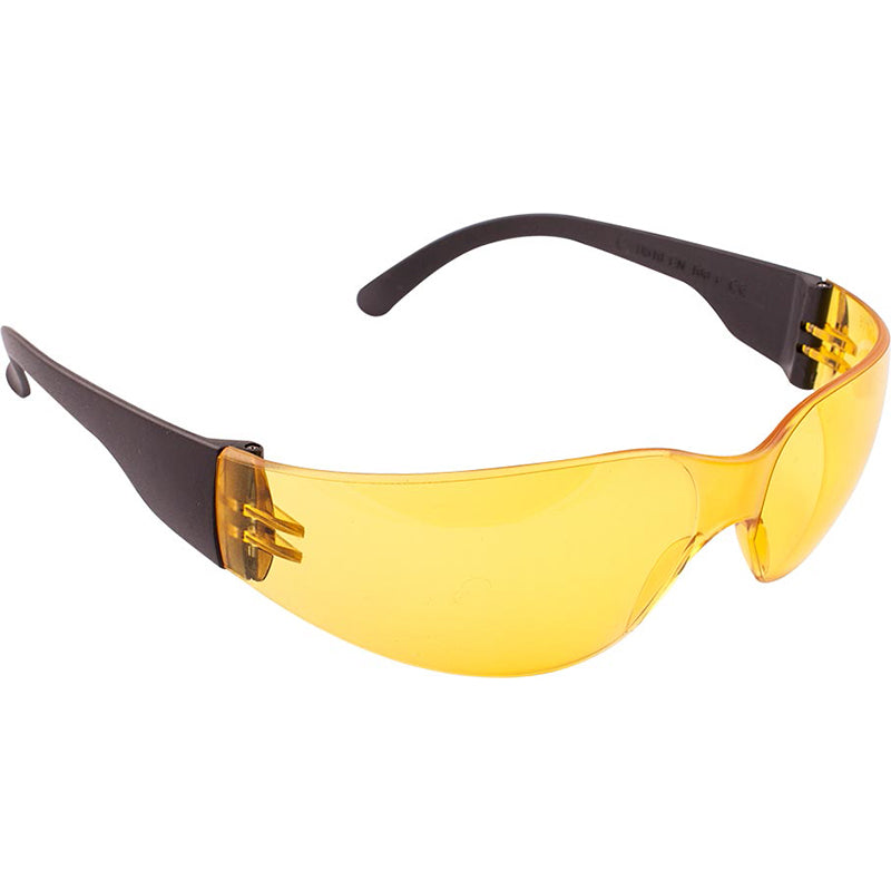 Safety Eyewear Glasses Yellow In Poly Bag