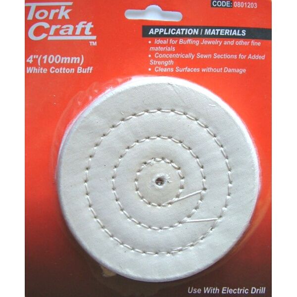 Tork Craft Cotton Buff Replacement 100mm Carded