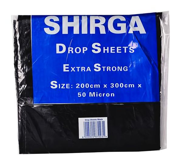 Painting Drop-Sheet 2x3-Metre 75-Mic Blk - 5 Pack