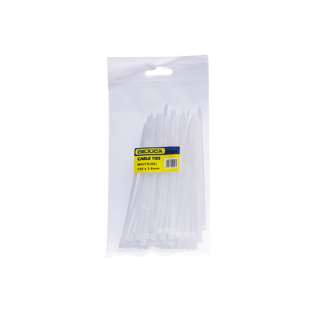 Dejuca - Cable Ties - Natural - 150mm X 3.6mm - 50/pkt