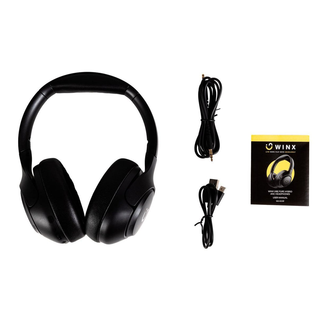 WINX VIBE Pure Hybrid ANC Headphones - Black