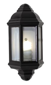 Lantern 3 Panel Half Wall Black