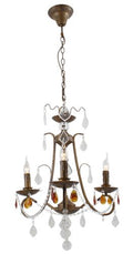 Chandelier 3LT Antique Brown