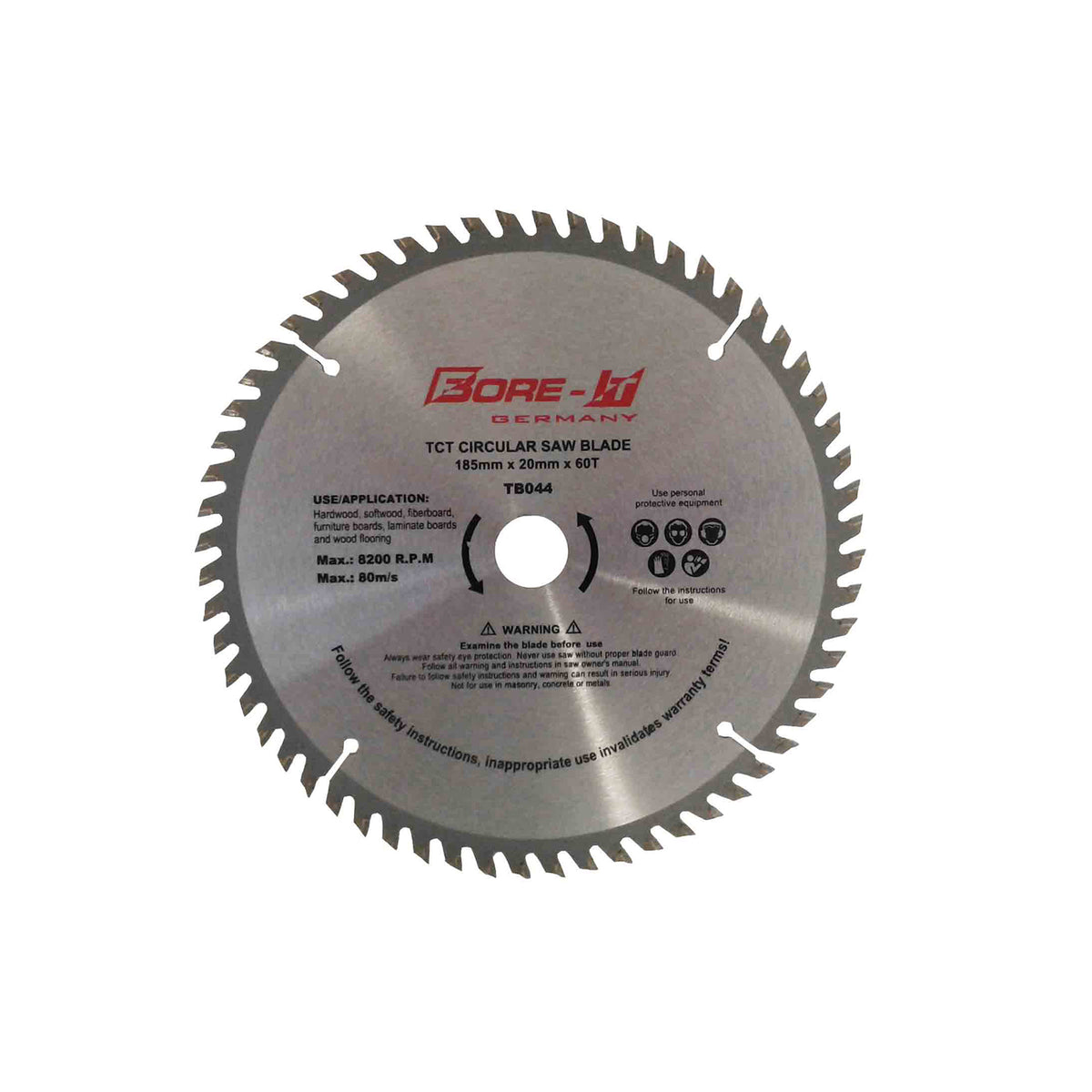 Bore-it - Circular Saw Blade - 185mm X 60t X 20/16b